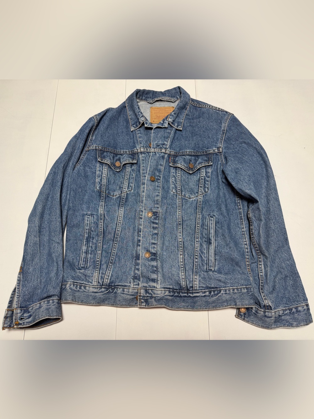 Vintage Levi's Medium Blue Denim Trucker Jacket made in Canada